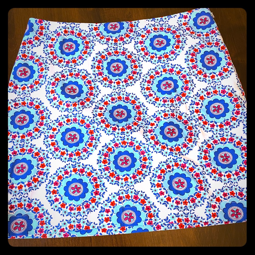 Talbots 14P print skirt NWT